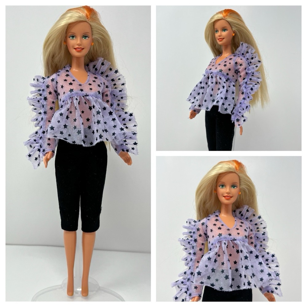 Mattel Barbie Glam Hair Doll 11 Inch Orange Streak Vintage 1998 Articulated